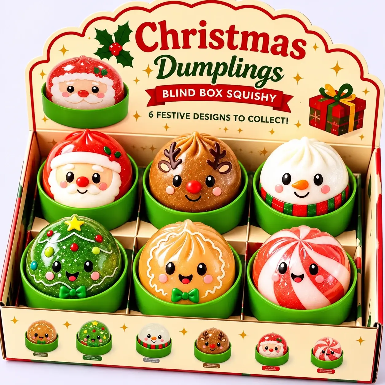 Christmas Bun Squishy Gift Box