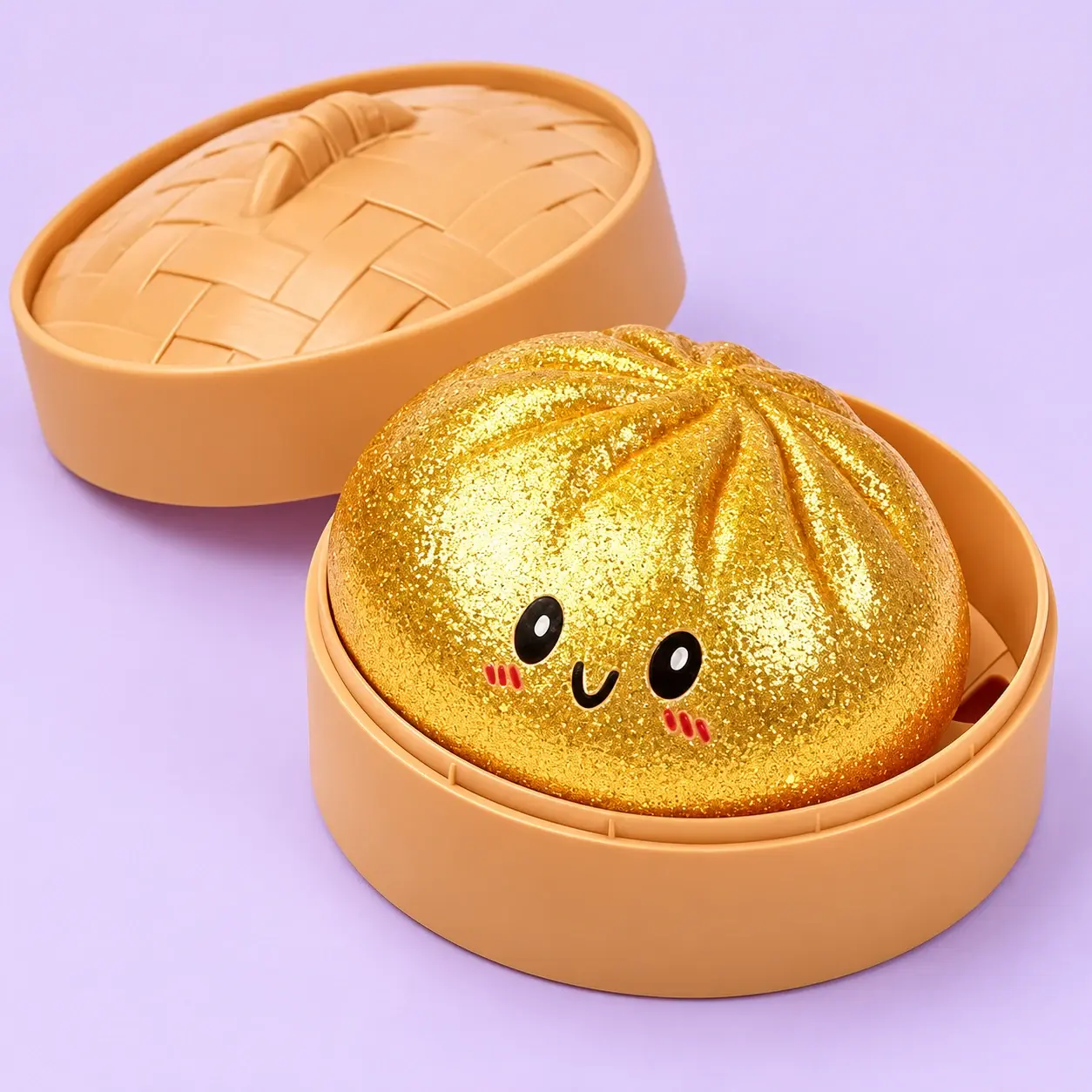 Glitter Dumpling in Steamer Basket